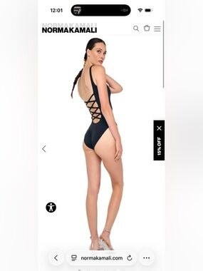 Norma Kamali Black One-Piece Swimsuit